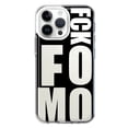 thumbnail image 1 of MUNDAZE Apple iPhone 14 Pro Max Shockproof Clear Hybrid Protective Phone Case Black Clear Funny Text Quote Fckfomo Cover, 1 of 6