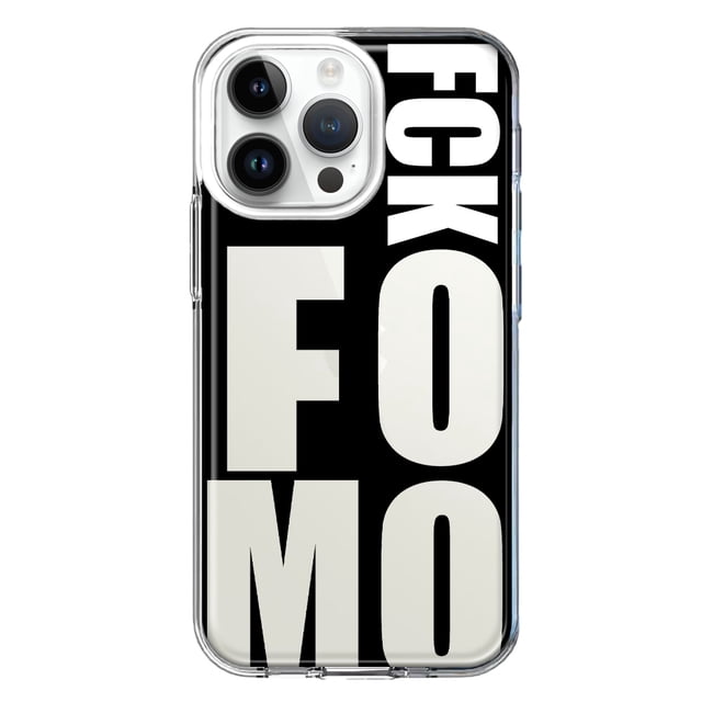 MUNDAZE Apple iPhone 14 Pro Max Shockproof Clear Hybrid Protective Phone Case Black Clear Funny Text Quote Fckfomo Cover
