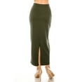 thumbnail image 3 of Women's Casual High Waist Back Slit Solid Bodycon Pencil Midi Skirt S-3XL, 3 of 6