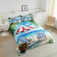 thumbnail image 4 of Erosebridal Ocean Beach Comforter Sets,Summer Holiday Comforters & Duvets,Marine Decor,Breathable,2pcs, 4 of 8
