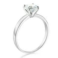 thumbnail image 3 of Wellingsale Ladies Solid 14k White Gold Polished CZ Cubic Zirconia Round Cut Engagement Ring - Size 8.5, 3 of 6