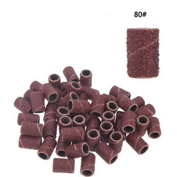 100 Pcs Nail Sanding Ring Grinding Head polisher Supplies Manicure tool