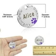 thumbnail image 6 of Pet Artist Personalized Dog Tags Paw Rhinestone Pet Cat ID Name Tag Engraved with Clasp and 2pcs Free Hair Bows, 6 of 9