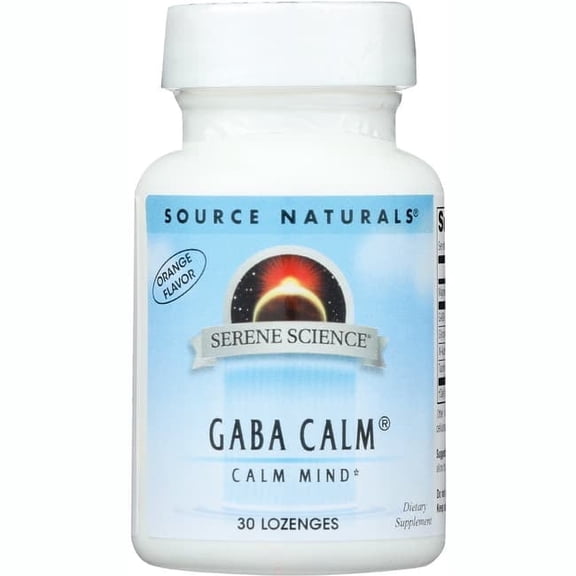 Source Naturals Serene Science GABA, 125 mg, Orange Flavored* - 30 Lozenges