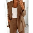 thumbnail image 6 of Women's Elegant Sporty Summer Fitted Jacket Suit Jacket Business Oversize Elegant Spring Thin Transition Jacket Jacket Short Women's Blazers & Suit Jackets Coffee XXXXL, 6 of 6