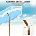 thumbnail image 4 of Alpha Joy 7FT Outdoor Parasol Beach Umbrella Fiberglass Ribs Umbrella with Tassel, Sky Blue, 4 of 10