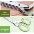 thumbnail image 2 of Herb Scissors Set,Multipurpose 5 Blade Kitchen Herb Cutter with Safety Cover and Cleaning Comb for Cutting Shredded Lettuce, Cilantro Fresh, Green Onion Fresh and etc., 2 of 6