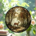 thumbnail image 2 of Boho Gentle Deer and Forest Path Suncatchers for Windows, Stained Glass Window Hangings,Hand-Painted Glass Panel Perfect for Home Decorr, Stained Glass Ornament 2025, Holiday, 2 of 6