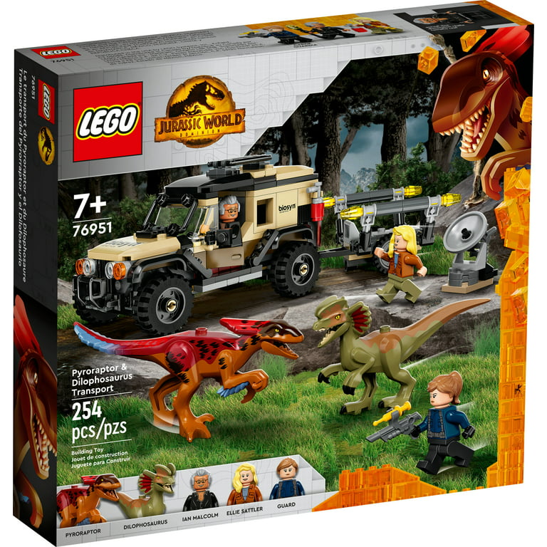 LEGO Jurassic Dominion & Dilophosaurus Transport 76951 (279 Pieces) - Walmart.com
