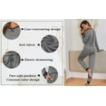 thumbnail image 6 of Oudiya Women Pajamas Long Sleeve Comfy Jogger Set Lounge Pjs Set With Pockets, S-XXL, 6 of 7