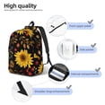 thumbnail image 5 of Balery Fall Sunflowers Leaves Vintage Canvas Backpack for Men and Women - Large Capacity, Durable Travel Laptop Bag for School, Work, Hiking, and Outdoor Activities, 5 of 7