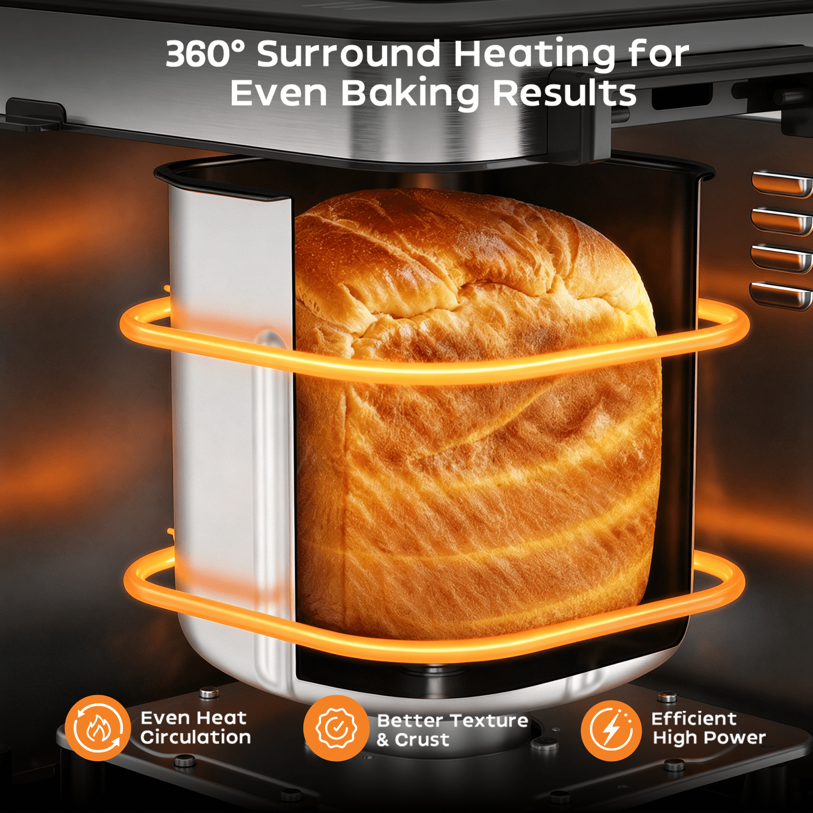25-in-1 Bread Maker Machine, 2LB Automatic Bread Making, 3 Crust Colors & 3 Loaf Sizes, 15H Timer & 1H Keep Warm, Yogurt, Jam, Cake, Rice Wine