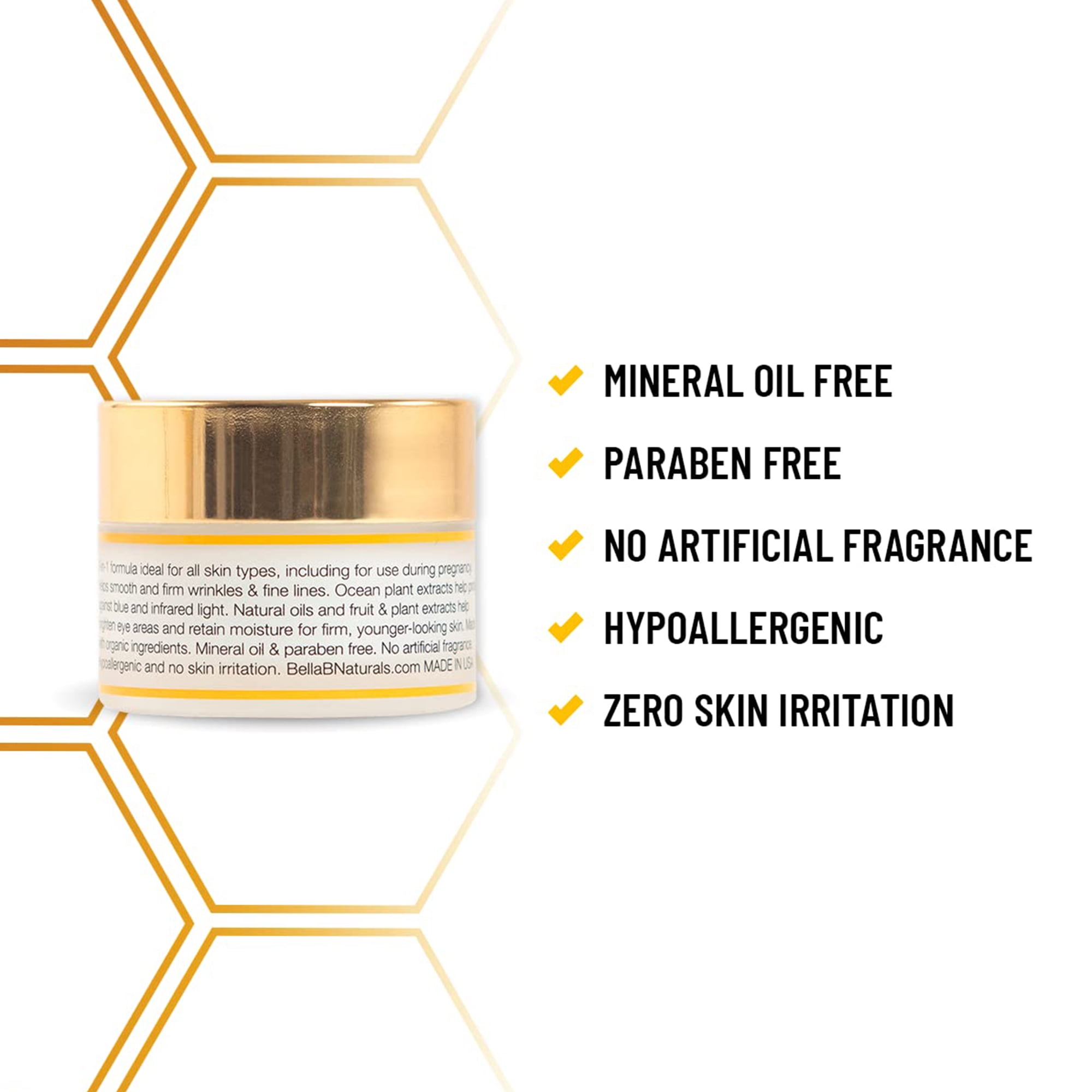 BELLA B Face Cream 1.7 oz Jar - Facial Glow - Pregnancy Skincare - All Natural Face Moisturizer - Organic Face Cream - Prenatal Skin Care - Organic Facial Moisturizer for Sensitive Skin