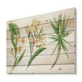 thumbnail image 2 of Designart 'Yellow Flowers and Tropical Foliage XII' Traditional Print on Natural Pine Wood, 2 of 5