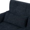 thumbnail image 5 of 52.8" Blue Chenille Tufted Loveseat Sofa Bed with Adjustable Backrest, 3 USB Ports & 2 Lumbar Pillows - Convertible Sleeper for Living Room, 5 of 40