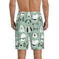 thumbnail image 3 of Kdxio Puppy Print Mens Sleep Shorts Bottoms Soft Comfy Pajama Wear Pants with Drawstring Pockets, 3 of 7