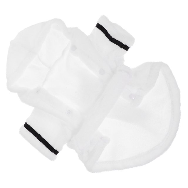 unbranded Comfortable White Dog Bathrobe Wearable Polyester Pet Clothes for Daily Use