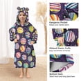 thumbnail image 3 of FORMRS Wearable Blanket Hoodie with Sleeves for Kids Cozy Flannel Sweatshirt, Colorful Candies, 3 of 7