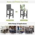 thumbnail image 5 of Sage Green Grey Oil Painting Bar Stool Cover Set of 2, Abstract Modern Geometric Stretch Bar Chair Cover, Removable Washable Pub Counter Stool Chair Slipcover for Kitchen Dining Room Pub Cafe, 5 of 9