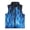 Blue Fire Flame Pattern, variant on Uourmeti With Pockets Sleeveless Fleece Jacket for Winter, Polyester Comfortable Kids Zip up Vest, Running Horse Print