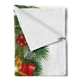 thumbnail image 2 of Christmas Soft Flannel Fleece Blanket, Pine Tree Branch Detailed Ornaments Bells Berries and Cones Cheerful Holiday Noel, Cozy Plush for Indoor and Outdoor Use, 50" x 70", Multicolor, by Ambesonne, 2 of 5