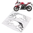 thumbnail image 4 of Skull Head Sticker, Motorcycle 3D Decals Silver Wear Resistant  Replacement For Shadow For Modification, 4 of 8