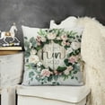 thumbnail image 2 of YINGXI Eucalyptus Leaves Throw Pillow Covers Farmhouse Decorative Pillows Polyester Linen Cushion Cases for Couch Sofa Bed Home Decor 20x20in, 2 of 5