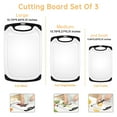 thumbnail image 2 of Large Cutting Board with Handles and Juice Groove, Plastic Cutting Board Set (Set of 3), Cutting Boards for Kitchen, White, 2 of 7