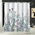 thumbnail image 2 of Wildflower Botanical Shower Curtain for Bathroom Decor Floral Flower Plant Green Leaves Bathroom Accessories 72x72in, 2 of 7