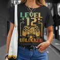 thumbnail image 4 of 12Th Birthday Boy Level 12 Unlocked 12 Year Old Video Games Tshirt, 4 of 6
