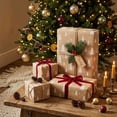 thumbnail image 5 of Christmas Wrapping Paper Roll 17" x 118" Reversible Wrapping Kraft Paper, Rustic Christmas Decor Gift Packaging Paper for Holiday Party and DIY Craft, 5 of 7