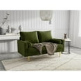 thumbnail image 4 of Pemberly Row 58" Upholstered Velvet & Metal Loveseat in Green, 4 of 11