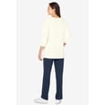 thumbnail image 2 of Woman Within Plus Size Floral Tee And Pant Set, 2 of 5