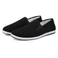 thumbnail image 4 of Dakaela Mens Slip on Sneakers Canvas Casual Loafers Shoes Summer Walking Work Shoes for Men Black 10, 4 of 8