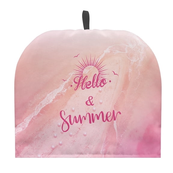 HELLHERO Pink Marble Summer Tea Cozies Covers Easy to Clean Polyester Canvas Keep Warm Portable for Housewife
