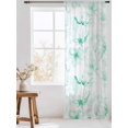 thumbnail image 3 of Sheer Curtains 96 Inches Long, Green Flower Semi Sheer Curtains Light Filtering Window Treatment, Watercolor Floral Botanical Line Drawing Print Privacy Voile Drapes for Living Room 52x96 Inch, 3 of 7