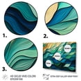 thumbnail image 3 of Designart "Gleaming Ink in Green and Yellow I" Abstract Framed Wall Art Decor - Modern Green Abstract Collages Entryway Framed Wall Art Print, 3 of 6