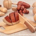 thumbnail image 4 of Natural Wood Children‘S Preschool Toys Fruits And Vegetables Simulation Play House Kitchenware Cognitive Wooden Model Gift, 4 of 6