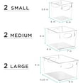 thumbnail image 2 of Sorbus Kitchen Organizer Bins - Organization and Storage for Fridge, Freezer, Pantry Containers (6-Pack), 2 of 8