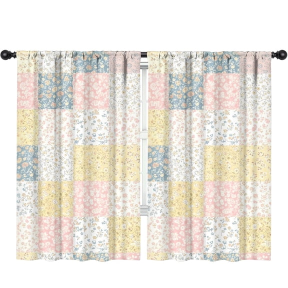 Pioneer Flower Floral Print Pattern Teens Curtains,Teens Insulated Curtains Set Of 2,Bedroom Essentials,Toddler Room Decor 52"x84"