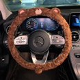 thumbnail image 1 of Winter Warm Plush Steering Wheel Cover Non Slip Car Handle Cover Cute Dog Design for Girls, 1 of 6
