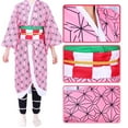 thumbnail image 6 of Forfamy Kamado Nezuko Cosplay Costume Kimono Cosplay Outfit Halloween Costume Women, 6 of 7