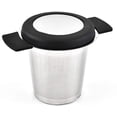 thumbnail image 1 of Infusor de té de malla extrafina, colador de té de acero inoxidable para té y café de hojas sueltas, filtro de té de gran capacidad para tazas de té, teteras, tazas, asas dobles de silicona, 1 of 6