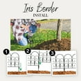 thumbnail image 6 of Expert Gardener Iris Black Powder Coated Steel Garden Border 16 inches H x 18 inches W, 6 of 16