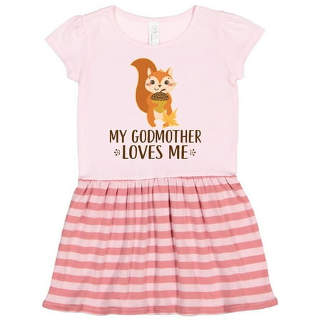 

Inktastic Godmother Loves Me Godson Gift Gift Toddler Girl Dress