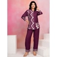 thumbnail image 4 of Violet Zigzag Stripe Muslin Co-Ord Set, 4 of 5