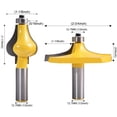 thumbnail image 2 of Set Of 2 Handrail Router Bits - Standard/Flute Molding Cutter - 1/2'' Shank For Stair Handrails And Ramps, 2 of 5
