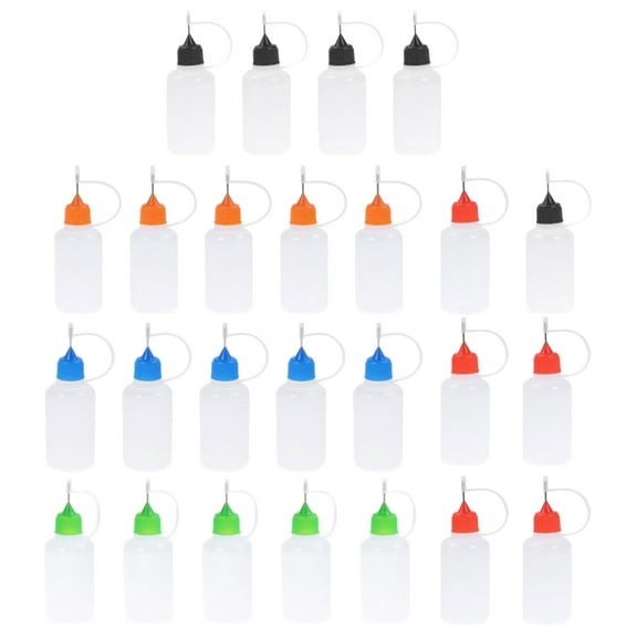 Koolleo 25Pcs Needle Tip Glue Bottles Paint Squeeze Bottles DIY Paint Bottles Pigment Containers