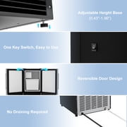 OUTBID Under Counter Ice Maker Machine, 22 LBS/24H Drainless Ice Maker Crescent for Residential or Commercial, Freestanding Cabinets Ice Makers Perfect for Home, Office & RV, ETL Approved
