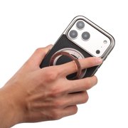 Magnetic for iPhone 13 Pro Premium PU Leather Case, Classic Invisible Ring Holder Stand [Compatible with MagSafe] Ultra Slim Kickstand Shockproof Drop Protective Phone Case Cover, Black